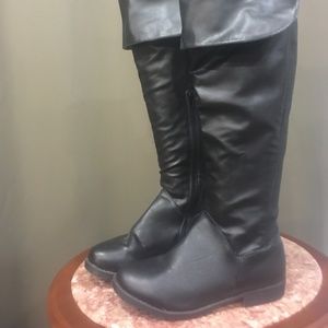 Bamboo Tall Cuffed Riding Boots Size 10M